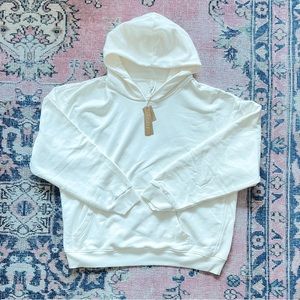 SKIMS Light French Terry Pullover Hoodie in Marble in XL